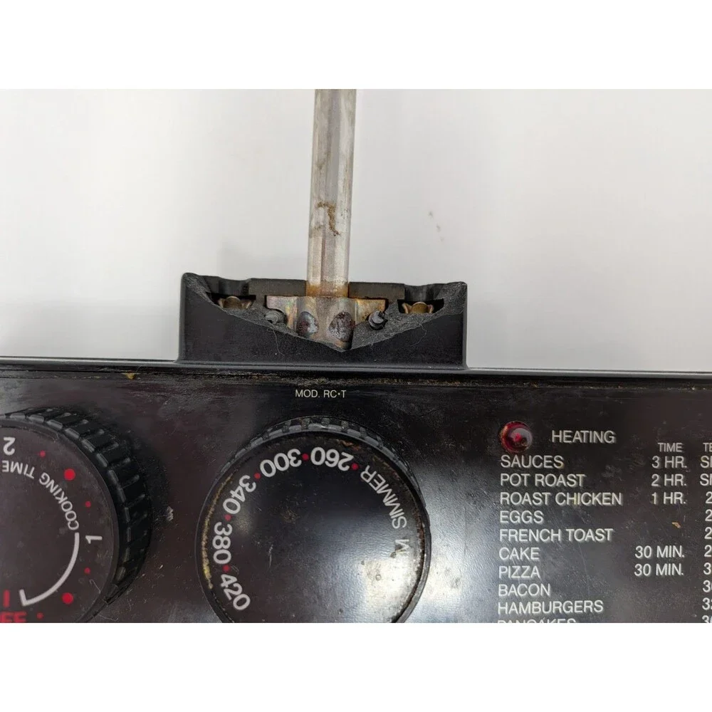 Sunbeam Cookmaster RC-1 Electric Skillet Control Thermostat Timer Probe